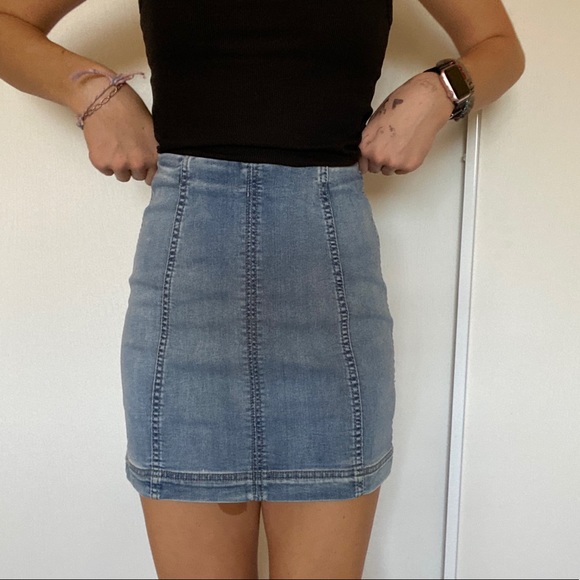 Blue Denim Free People Skirt! - Picture 2 of 5